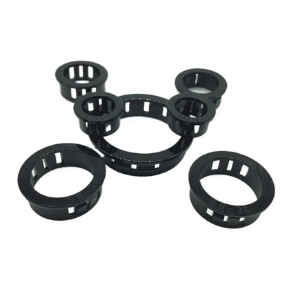 SB Snap-On Nylon-Kabeltülle und Kunststoff-Lochstopfen-Set (8 mm–75 mm) – Drahtschutzring, Zugentlastungsbuchse