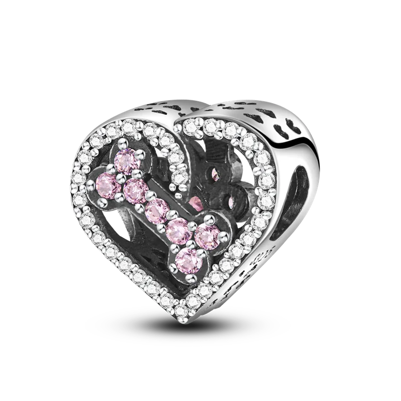 Neue Charms-Perle aus 925er-Sterlingsilber, rosa Schmetterling, leuchtende Glühwürmchen, baumelnd, passend für Armreifen, Halskette, DIY-Schmuck, Frauen-Geschenk