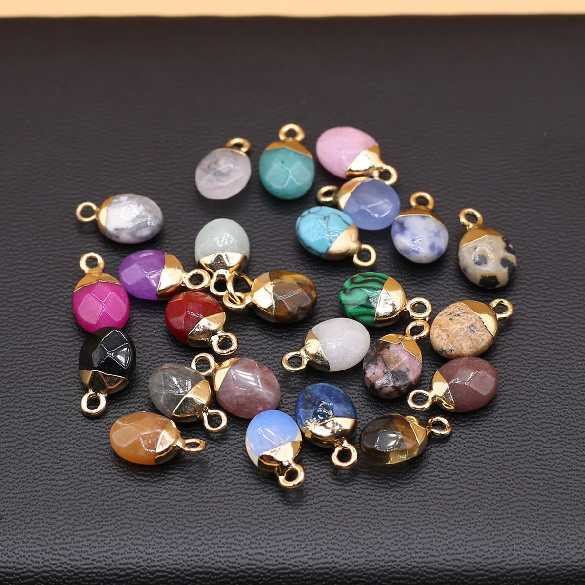 5 teile/los Natürliche Achate Anhänger Abschnitt Mix Bunte Stein Anhänger Charms für Frauen Männer, Die DIY Schmuck Halskette Zubehör