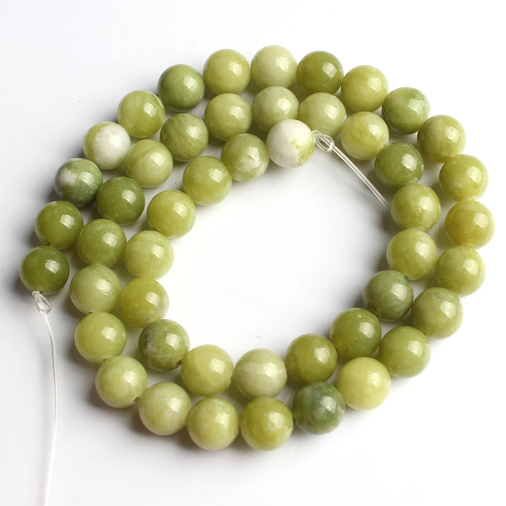 6/8/10mm Naturstein Saphir Farbe Jade Perlen blau runde lose Perlen für Schmuck herstellung liefert DIY Charms Armbänder 15''