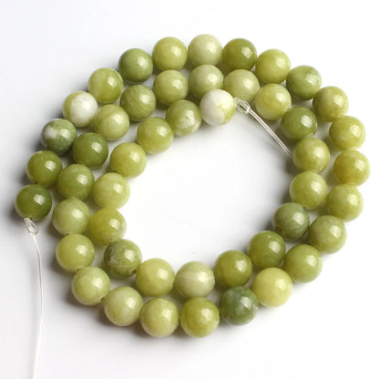 6/8/10mm Naturstein Saphir Farbe Jade Perlen blau runde lose Perlen für Schmuck herstellung liefert DIY Charms Armbänder 15''