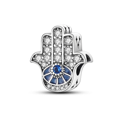 Heiße Verkäufe 925 Sterling Silber Charms Perlen Teufel Auge Fatimas Hand Kreuz Perlen Fit Original Armband Frauen DIY schmuck Geschenke