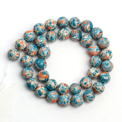 4/6/8/10mm Naturstein Meeressediment Imperial Jaspis Runde Lose Perlen für Schmuck Machen Handarbeiten diy Charms Armband 15''