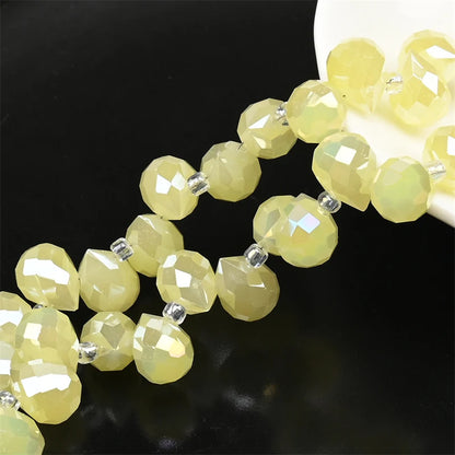 Österreich AB Farbe Kristall Erdbeere Perlen 10*8mm Glänzende Facettierte Glas Perlen für Schmuck Machen DIY Hochzeit Kleid zubehör