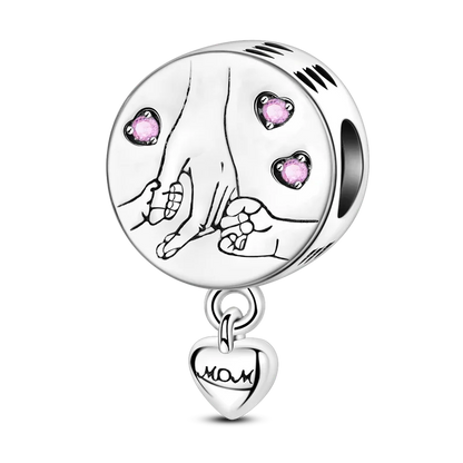 Charm-Perle aus 925er-Sterlingsilber, Mutter-Geschenk, Mutter, Liebe, glückliche Familie, baumelnd, passend für Original-Armreif, Halskette, DIY-Schmuck
