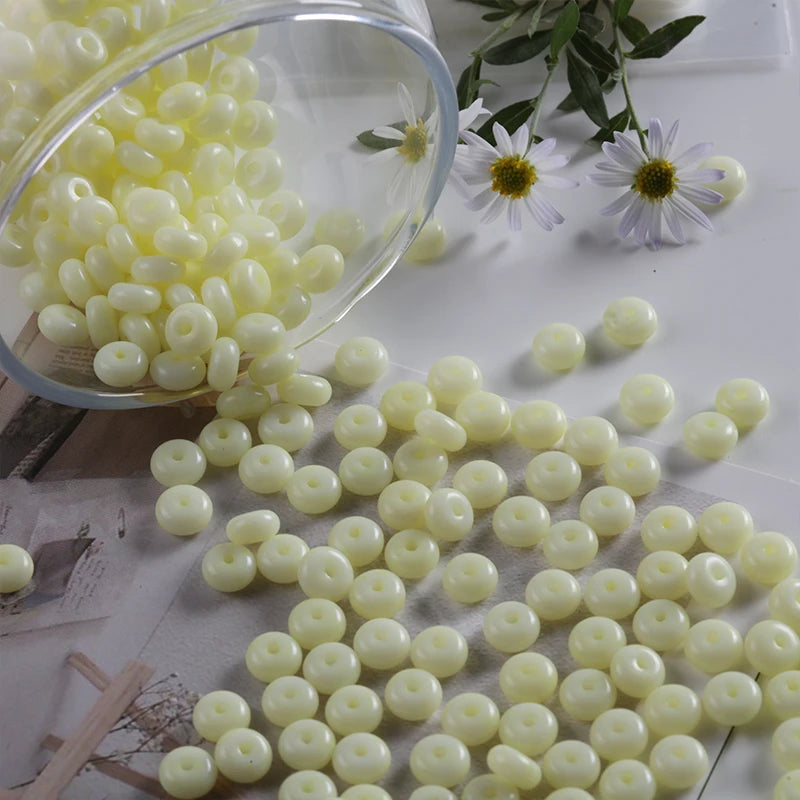 50/100 stücke 3x6mm Neue Glas Seed Bead Abacus Form Spacer Lose Perlen für DIY Schmuck Machen armband Halskette Charms Zubehör