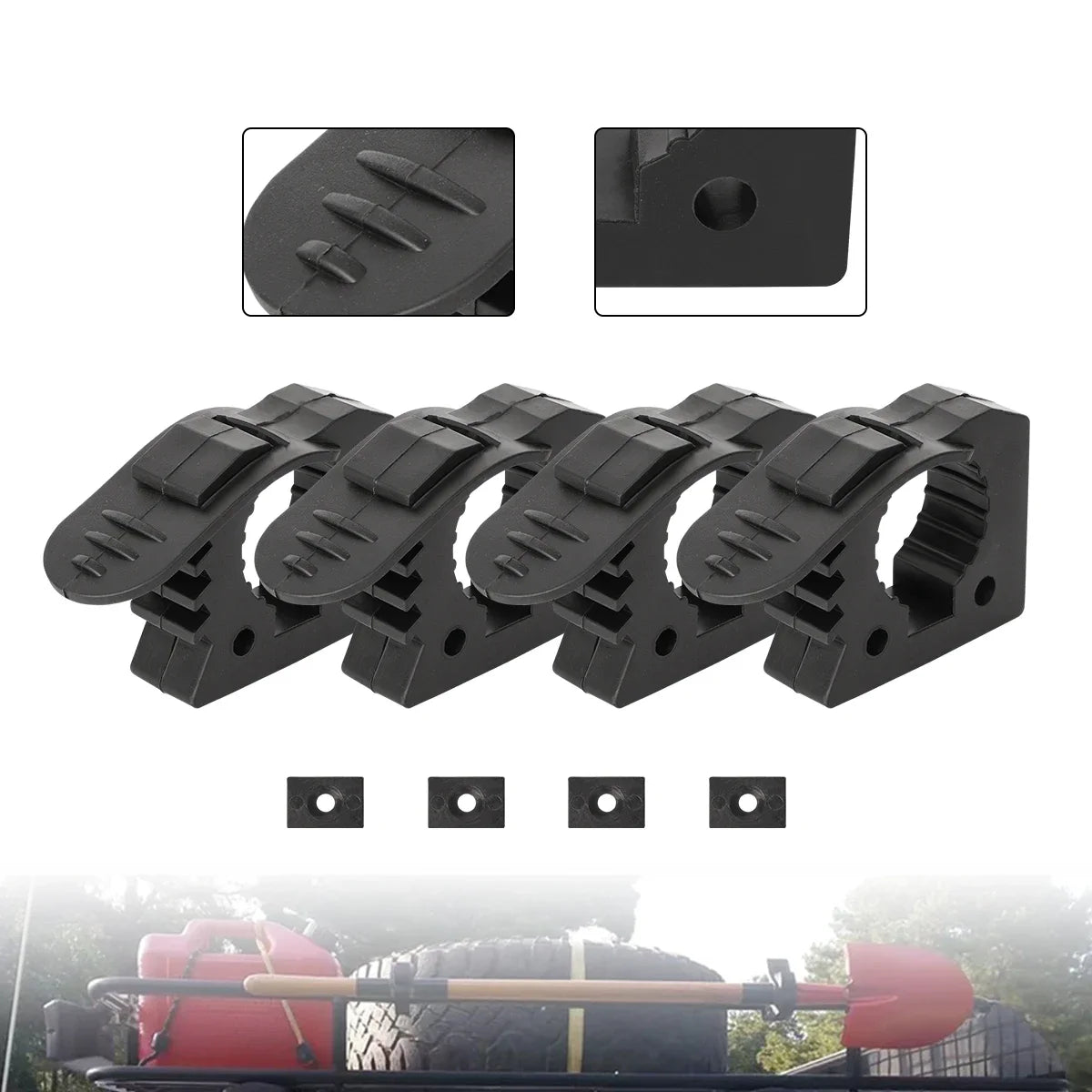 1-8 Stück Gummiklemmen Schnellverschluss-Montageklemmen 30-40mm für Auto Offroad-LKW Anhänger Wohnmobil Boot Zubehör Montagewerkzeuge