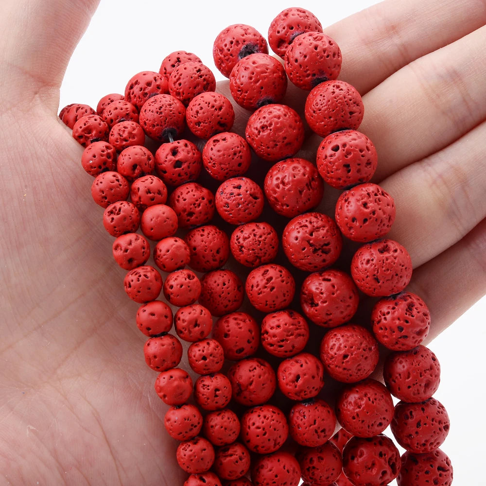 Natürliche rote Koralle Amazonit Türkise Achate Stein Runde lose Perlen für Schmuckherstellung DIY Armband Halskette handgemachte Handwerk