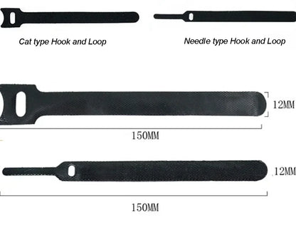 Klettverschluss, selbstklebend, kann wiederverwendet werden, Nylon, T-Hakenring, Schnalle, Befestigungsband für Kabelmanagement, Klebeband, Klettverschluss