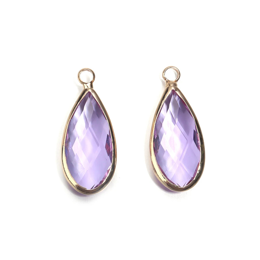 5 teile/los Teardrop Kristall Glas Anhänger Charms für Paare Armband Ohrringe Schmuck Machen Liefert DIY Halskette Ornamente