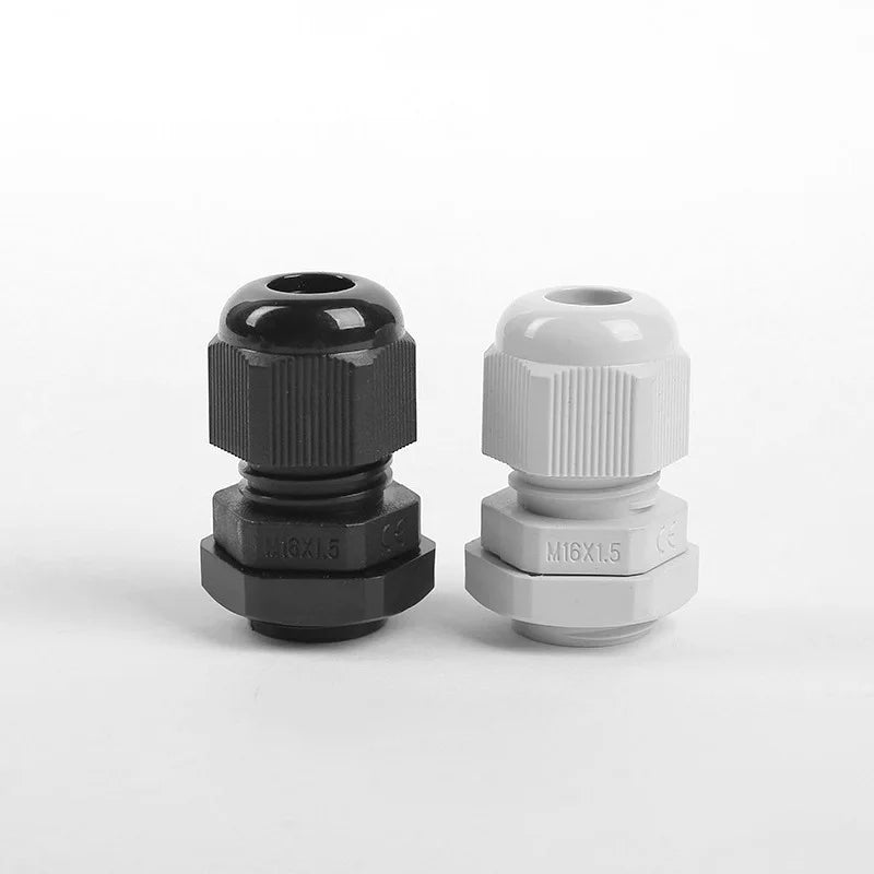 10 Stück wasserdichte Kabelverschraubungen M8-M40, schwarze Kunststoff-Dichtungsverbindungen, IP68, Nylon-Stecker, Gummi-Kabelverschraubung für verschiedene Größen