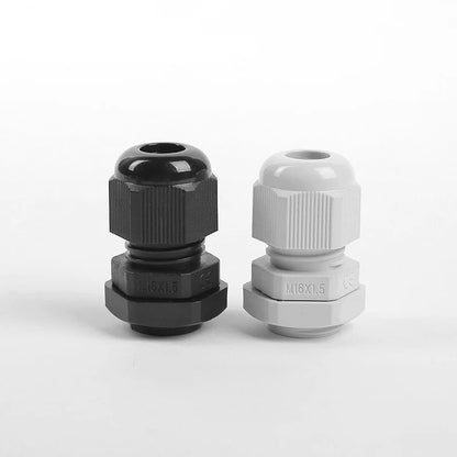 10 Stück wasserdichte Kabelverschraubungen M8-M40, schwarze Kunststoff-Dichtungsverbindungen, IP68, Nylon-Stecker, Gummi-Kabelverschraubung für verschiedene Größen