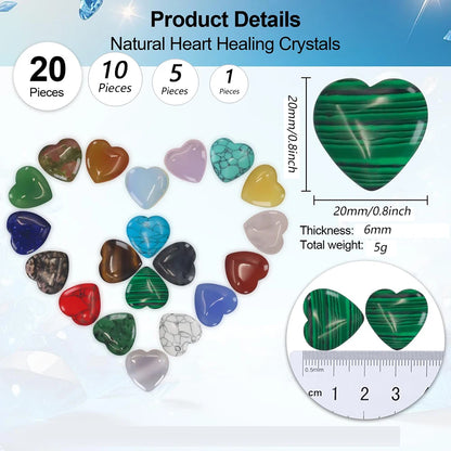 Viele Großhandel Edelstein Herzform LIEBE 20 MM Natürliche Kristall Amethyst Achat Perle Heilung Reiki Naturstein Geschenk Liefert