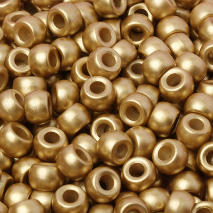 100 stücke gold farbe silber farbe 6x9mm pony perlen acryl lose perlen diy handwerk schmuck armbänder machen haar zubehör