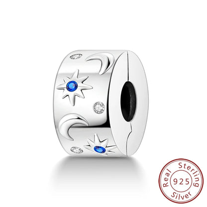 Charm Heiße Verkäufe 925 Sterling Silber Charms Perlen CZ Pave Runde Clip Charms Fit Original Armband Halskette Charms Schmuck Geschenk