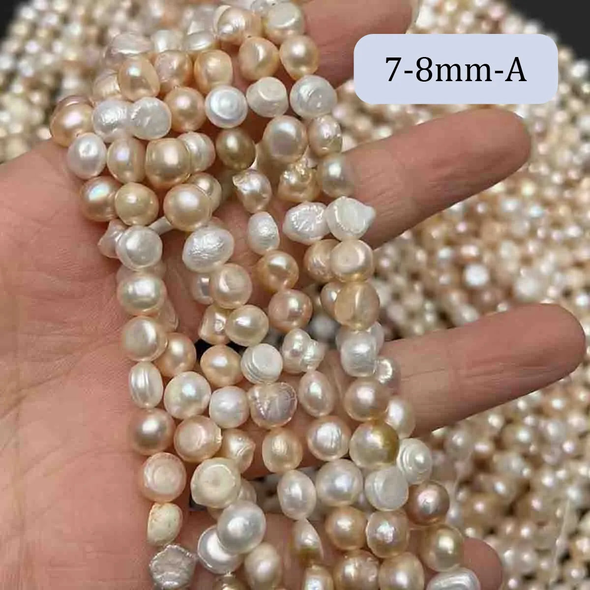 4–5 mm barocke gestreifte kleine Perlen, natürliche Süßwasserperlen für Schmuckherstellung, Zubehör, DIY-Halskette, Armband, Zubehör