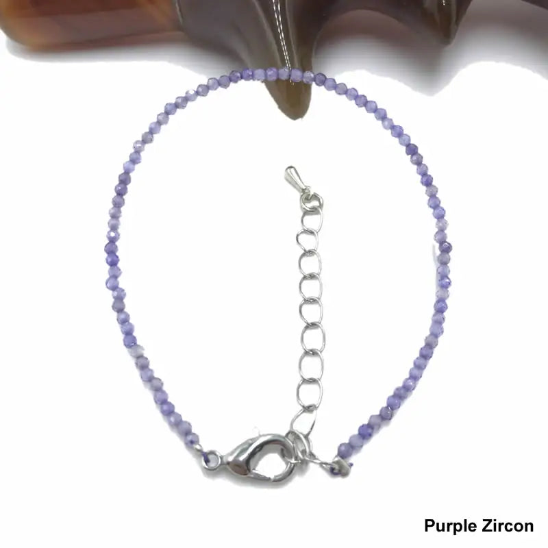High Quality Natural Stone 2-3mm Handmade Micro Faced Beads Women's Agate Crystal Zircon Bracelet Jewelry Gift