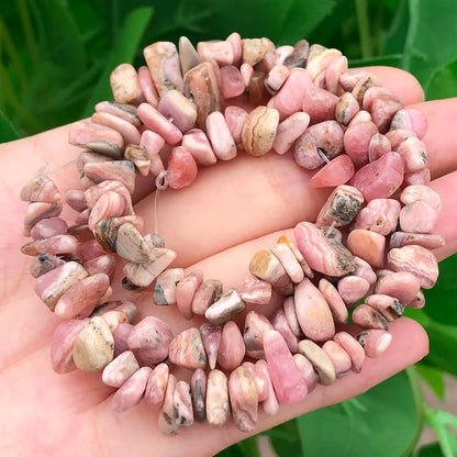 3–8 mm natürliche unregelmäßige rote Granatsteinperlen, Kieschips, lose Distanzperlen für Schmuckherstellung, DIY-Ohrring-Halsketten-Zubehör