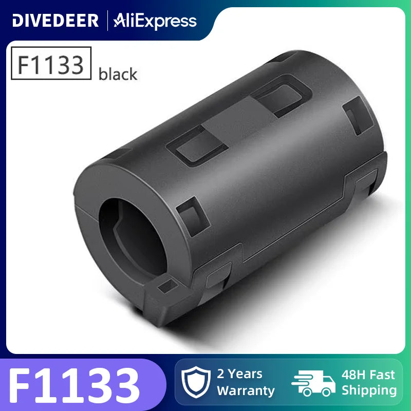 DIVEDEER Clip-on Magnetringfilter, abnehmbarer EMI-Unterdrücker, Datenkabel-Anti-Interferenz- und elektromagnetische Abschirmung