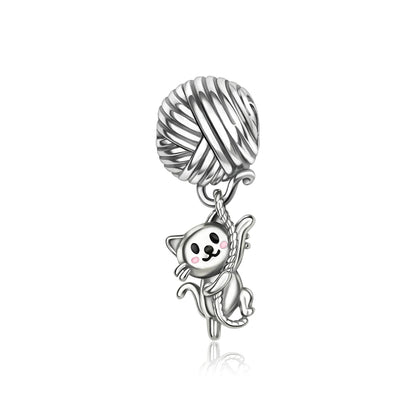 Animal Series Charms aus 925er-Sterlingsilber, Kaninchen, Katze, Pfau, Elefant, Türkei, Hund, passend für DIY-Armbänder, Halsketten, niedliche dekorative Geschenke