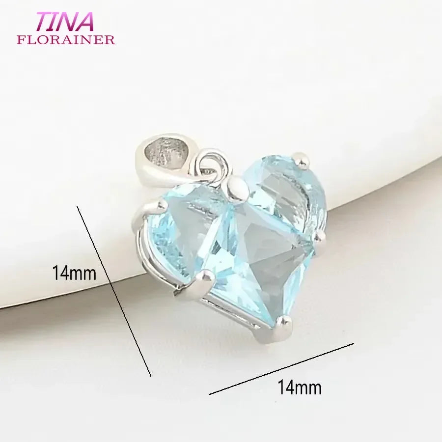 3PCS 14MM 14K Gold Farbe Messing mit Zirkon Herz Halskette Charms Anhänger Ohrringe Schmuck Machen Liefert Zubehör