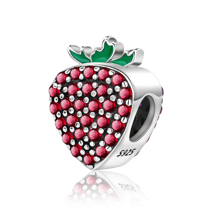 Rote Serie 925er Sterlingsilber, Koi-Herz, Pilz, Feuerwerkskörper, Kaffeemaschine, Charm, passend für DIY-Armbänder, Halsketten, exquisite lustige Geschenke