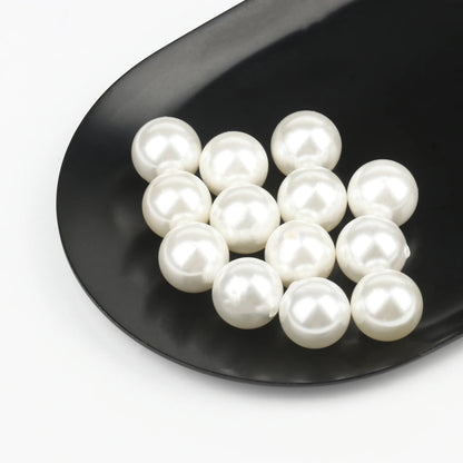 Großhandel 5 stücke Natürliche Shell Perle Perlen 6mm 8mm 10mm 12mm Runde Lose Perlen Gebohrt Halb loch Perlen Für Ohrring Schmuck Machen