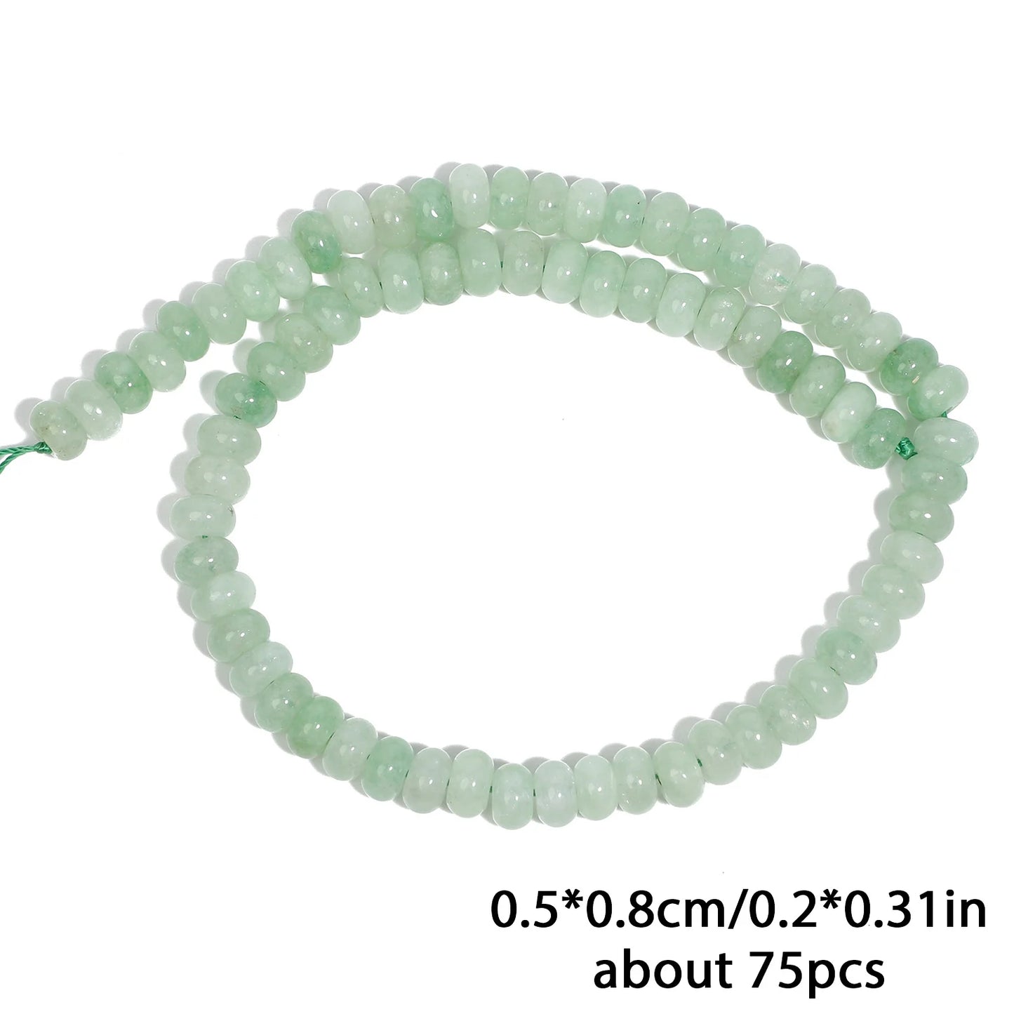 5x8mm Natürliche Abacus Rondelle Jade Quarz Perlen Stein Flache Runde DIY Charms Armbänder Lose Perlen Für Schmuck Machen liefert