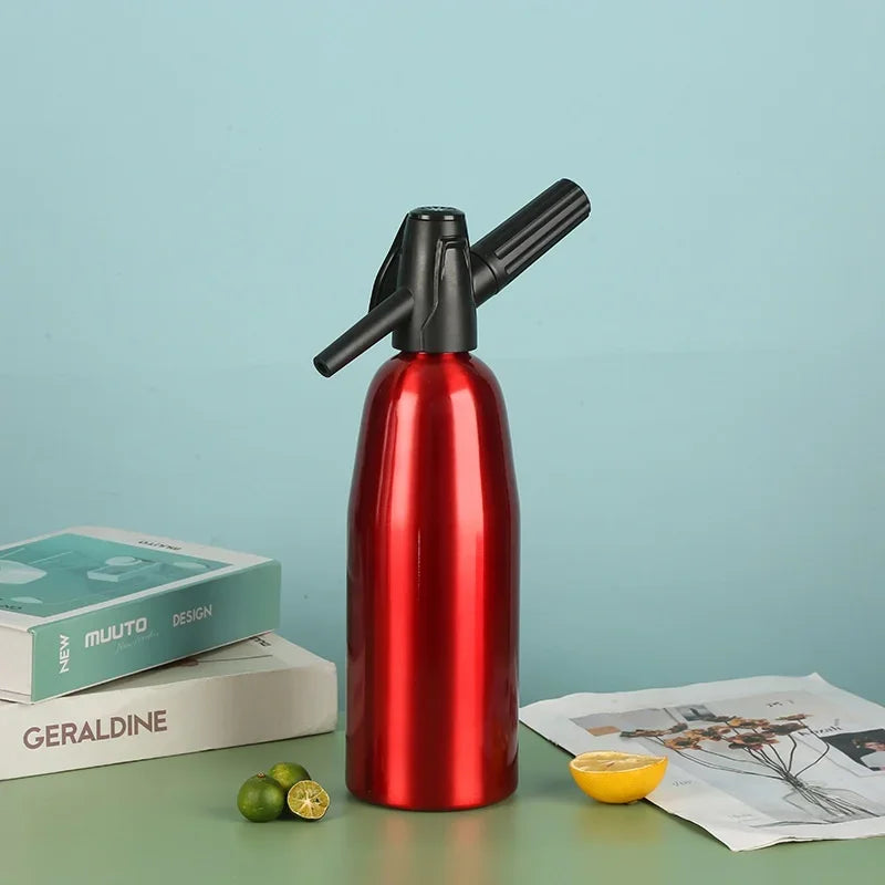 Tragbare Sprudelwasserbereiter Geschmack Soda Blaster CO2 Cocktail Blase Getränke Druckregler Barkeeper Siphon Zubehör Aluminium