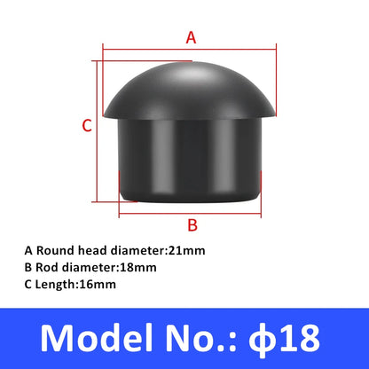 Halbkugelförmiger Plug aus PA66-Nylon, hochwertiger, gewindelfreier Plug, Pilzkopf, staubdicht, wasserdicht