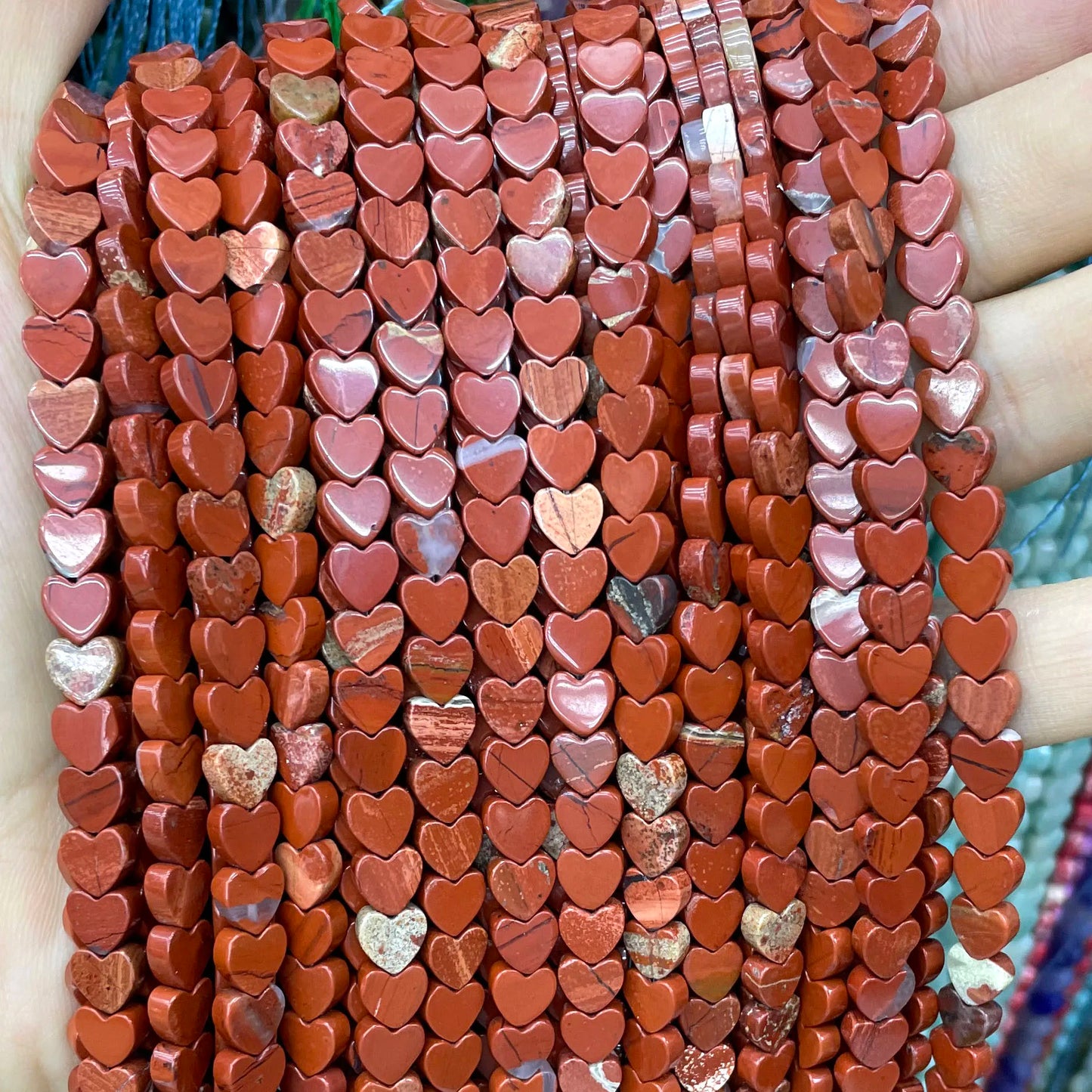 6MM Natürliche Herz Form Rubin Rot Chalcedon Lose Spacer Perlen Für Schmuck Machen DIY Armband Ohrringe Halskette Zubehör 7,5