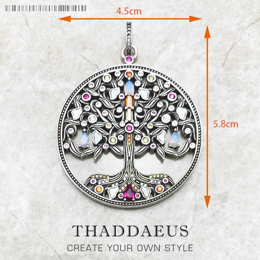 Amulett Magische Glück Symbol Baum Blume Karma Whell Sonne Vogel Schmetterling Anhänger Schmuck 925 Sterling Silber Geschenk Für Frauen Männer
