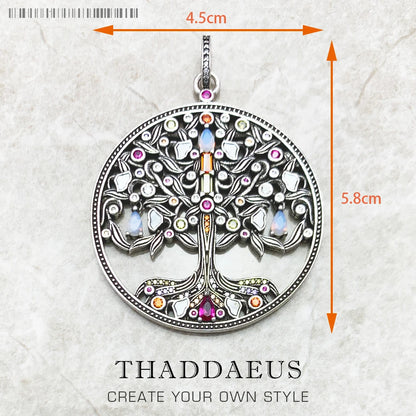 Amulett Magische Glück Symbol Baum Blume Karma Whell Sonne Vogel Schmetterling Anhänger Schmuck 925 Sterling Silber Geschenk Für Frauen Männer