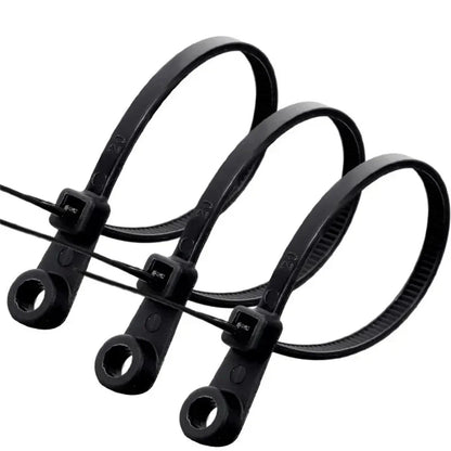 100/500 Stück Nylon-Kabelbinder mit Schraubenloch, vielseitig einsetzbar, verstellbar, selbstsichernde Kabelbinder, Organizer, Riemen, Befestigungsschlaufe
