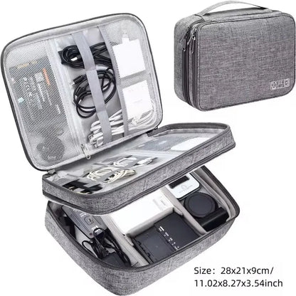 Kabel-Aufbewahrungstasche Wasserdichte Digitale Elektronik-Aufbewahrungstasche Reise-USB-Datenkabel-Ladegerät-Stecker-Organizer