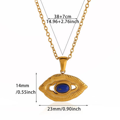Sexy Lippen Edelstahl Damenhalskette Punk Mode Goldfarben Charm Geometrischer Ovaler Stein Choker Halsband Schmuck Party Geschenk