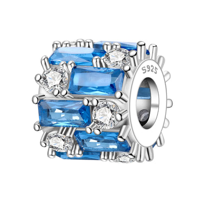 Blue Series Charm-Anhänger aus 925er-Sterlingsilber, Dackel-Feder, Meer, Kokosnussbaum, Stern, Hexe, passend für DIY-Armbänder, Halsketten, Partygeschenke