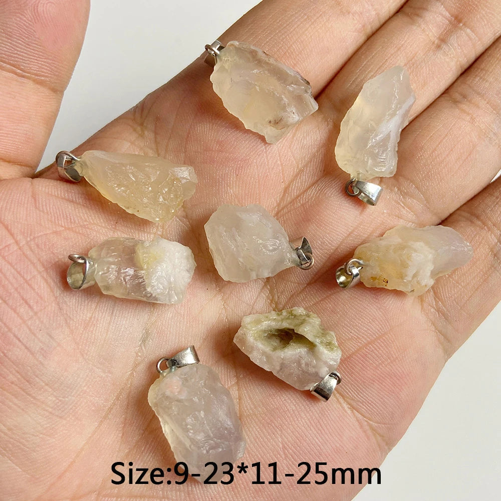 5 stücke Natürlichen Rauhen Stein Anhänger Unregelmäßige Form Healing Amethysten Labradorit Agat Quarz Anhänger Für DIY Handgemachte Halskette