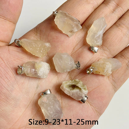 5 stücke Natürlichen Rauhen Stein Anhänger Unregelmäßige Form Healing Amethysten Labradorit Agat Quarz Anhänger Für DIY Handgemachte Halskette