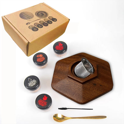 Cocktail-Räucher-Set, Rauch-Set mit 4 Holzspäne, altmodisches Whiskey-Räucher-Getränkekit, Cocktail-Zubehör für Whisky, Getränk