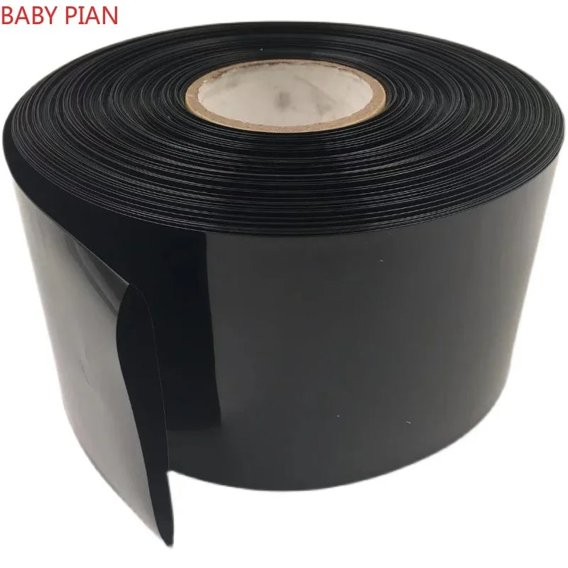 1 kg schwarzer PVC-Schrumpfschlauch 18650/21700/26650/32650 Batterie-Schrumpffolie, schwarze Isolierung, Schrumpfschlauch, Schrumpffolie