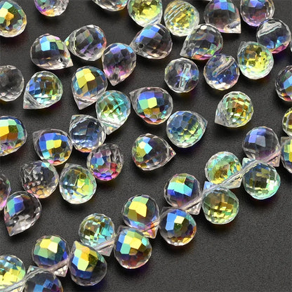 Österreich AB Farbe Kristall Erdbeere Perlen 10*8mm Glänzende Facettierte Glas Perlen für Schmuck Machen DIY Hochzeit Kleid zubehör