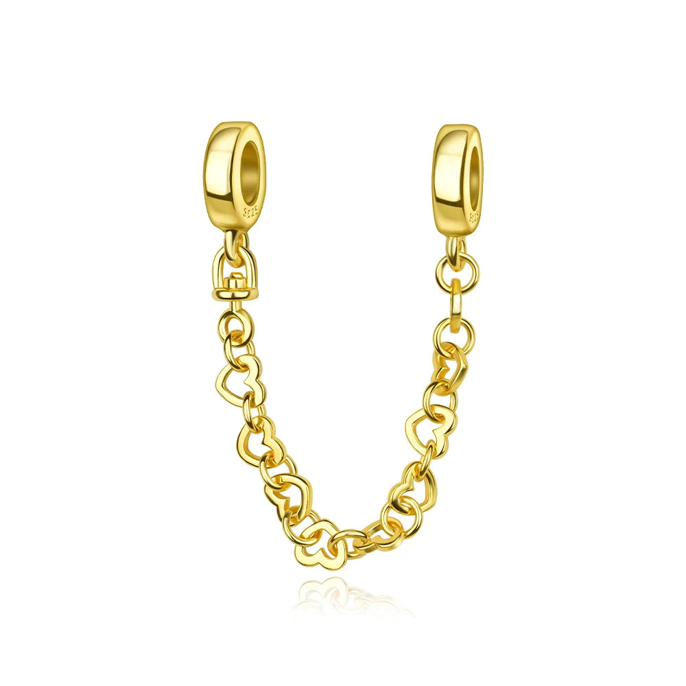 Heißer Verkauf 925er Sterlingsilber Löwenperlen & Chamäleon Baumeln Charm Fit Schlangenarmband Boutique Halskette Goldener Anhänger Geschenk