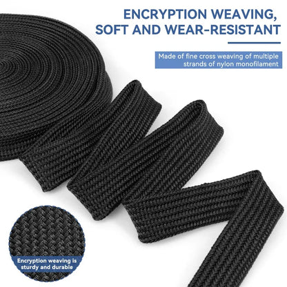 2/5 m schwarze Kabelhülse, 2,5 mm–60 mm, hochdichtes Polyamid, Drahtschutz, erweiterbare Hülle, fester, mit Nylon geflochtener, isolierter Ummantelung