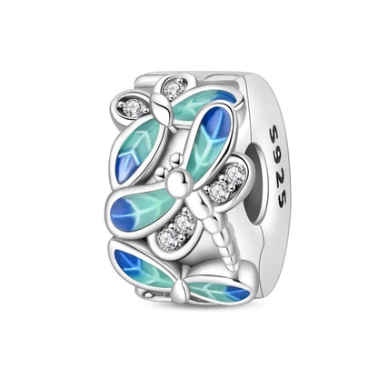 Heißer Verkauf 925er Sterlingsilber Blauwal & Marienkäfer & Engel baumelnder Charm für Armband Boutique Halskette MiNi-Serie Anhänger Geschenk