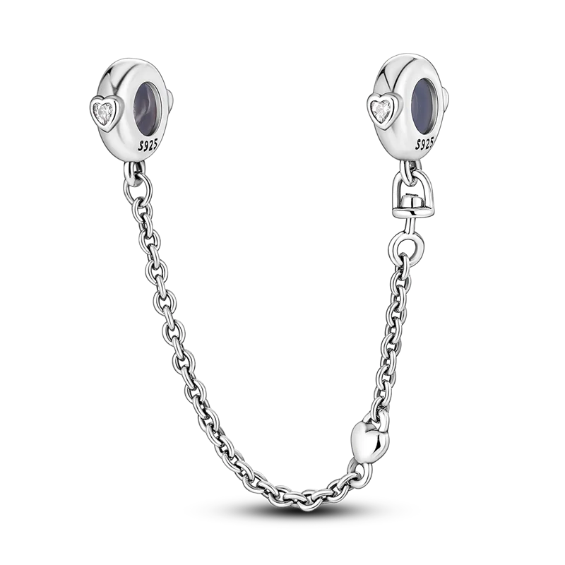 Silberverschluss, 925er-Sterlingsilber, CZ-Pflaster-Clip-Charms, Gänseblümchen-Perlen, Stopper, Sicherheitskette, passend für Original-Armreif, Schmuck-Clip