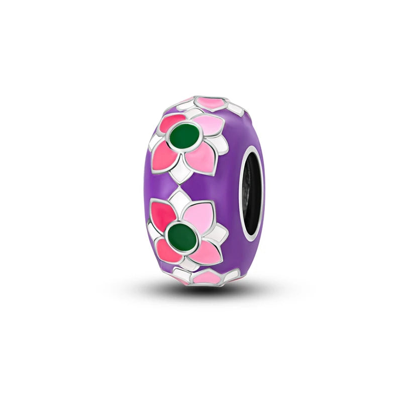 Sicherheitsketten aus 925er-Sterlingsilber, violette Serie, Schmetterling, Widder, Zwillinge, passend für Original-Armbänder, DIY-Schmuckherstellung, Geschenk für Frauen