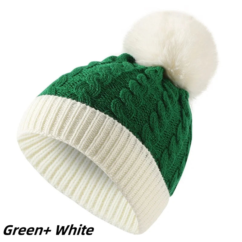 Weihnachten Weihnachten Santa Neujahr Hut Outdoor Winter Warme Häkeln Stricken Mützen Schädeldecke Pompom Kappe Motorhaube Party Geschenke Für Erwachsene Kinder