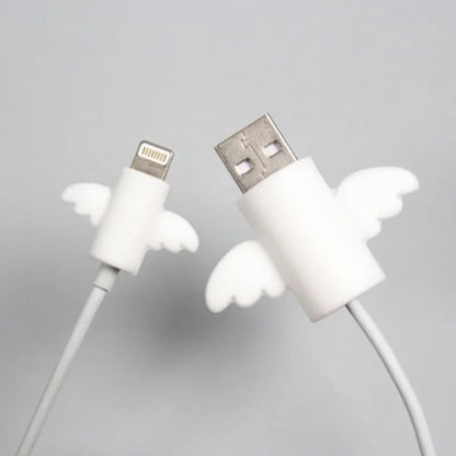 1Set Cartoon Datenkabel Schutz Engel Flügel Kabel Wickler Lade Linie USB Schutz Kabel Organizer