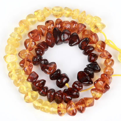 Natürliche Stein Bernstein Runde Unregelmäßige Chip Rohr Rondelle Platz Lose Perlen Für Schmuck Machen DIY Armband Zubehör 15"